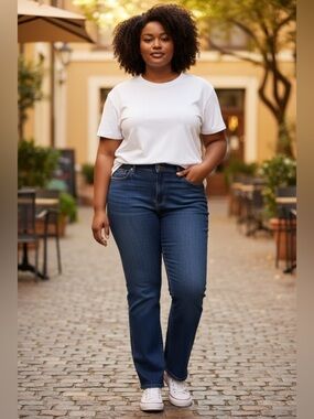 Levi's Dark Blue Curvy Boot Flare Jeans SZ:10M